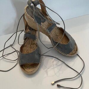 Espadrille Wedge Ankle Wrap Sandal by Romena (Spain)